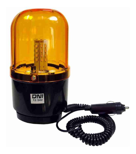 GIROLED C/ BASE MAGNETICA AMBAR 24 LEDS B...